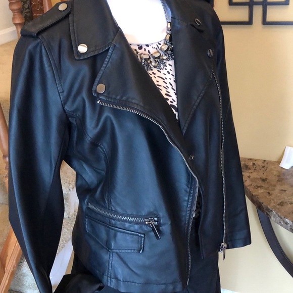 New York & Co. Asymmetrical Faux Leather Jacket - Picture 5 of 10